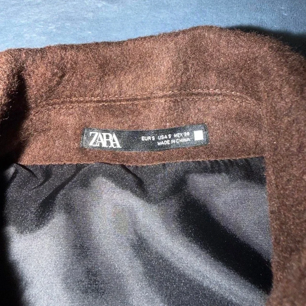 Zara wool-blend buttoned jacket